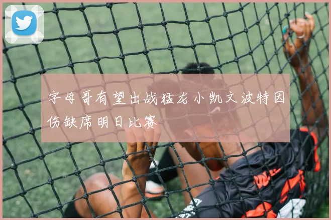 字母哥有望出战猛龙小凯文波特因伤缺席明日比赛